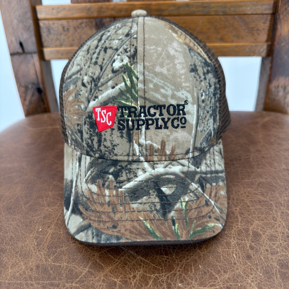 Tractor Supply Co Trucker Hat Unisex OSFM‎ Brown Camo Good Realtree Mesh Back
